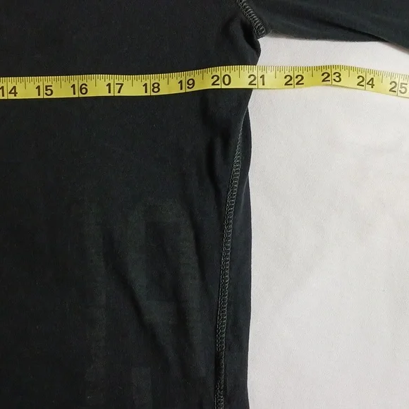 Aeropostale Faded Black Henley Long Sleeve Shirt Y2K Grunge Punk Size L - Picture 4 of 8